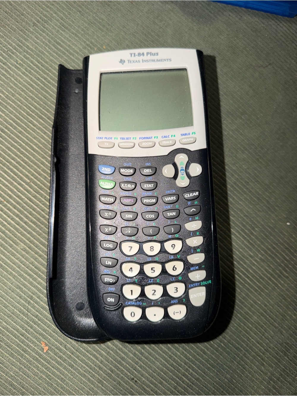 Calculator in slide case